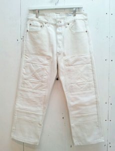 画像1: children of the discordance(チルドレンオブザディスコーダンス) OLD PATCH DENIM PANTS COTDPT-001(WHT) (1)