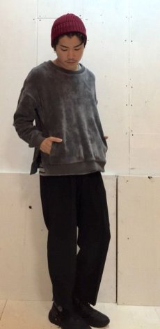画像4: KIIT(キート) THICK & HEAVY COTTON VELOR P/O TOPS KIB-T90A-006(GRY) (4)