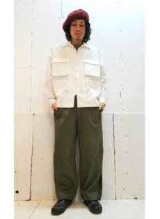 画像4: KIIT(キート) C / N COMBAT LOOSE BLOUSON KIC-Y98-002(WHT) (4)