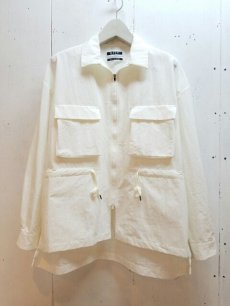 画像1: KIIT(キート) C / N COMBAT LOOSE BLOUSON KIC-Y98-002(WHT) (1)