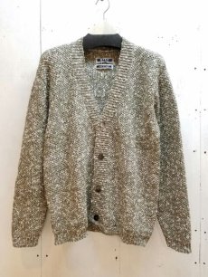 画像1: KIIT(キート) MIX SLAB YARN KNIT CARDIGAN KIC-K97-015 (KHA x GRY) (1)