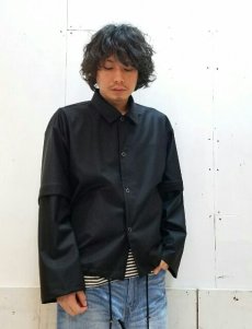 画像5: KIIT(キート)  SUPER 120'S 2WAY COACH BLOUSON KIC-Y99B-100（BLK） (5)