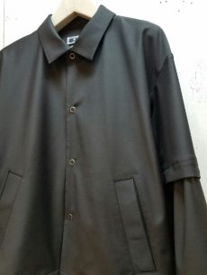 画像3: KIIT(キート)  SUPER 120'S 2WAY COACH BLOUSON KIC-Y99B-100（BLK） (3)