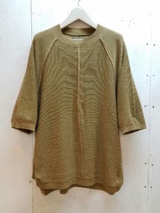 画像1: KIIT(キート) C / SI NEP YARN S/S KNIT TOPS KIC-K99-014 (CAM) (1)