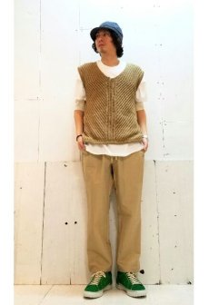 画像6: KIIT(キート) C / N SIDE SLIT EASY PANTS KIC-P96-001 (BGE) (6)