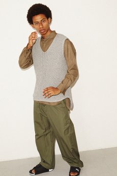 画像4: KIIT(キート) C / SI NEP YARN V-NECK KNIT VEST KIC-K98-014　(GRY) (4)