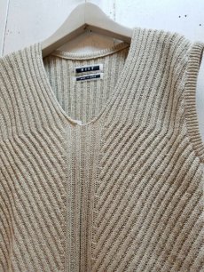 画像2: KIIT(キート) C / SI NEP YARN V-NECK KNIT VEST KIC-K98-014　(NAT) (2)