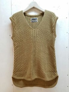 画像1: KIIT(キート) C / SI NEP YARN V-NECK KNIT VEST KIC-K98-014　(CAM) (1)