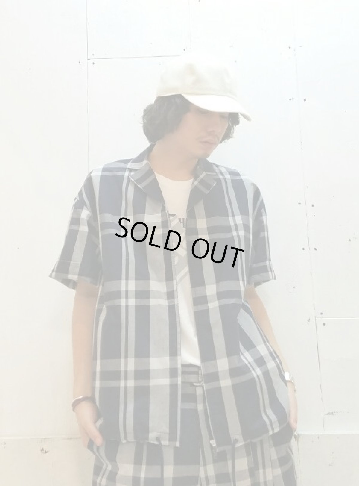 画像5: KIIT(キート) C/L/SI CHECK S/S ZIP UP SHIRTS KIC-B97-004 （NVY X GRY） (5)