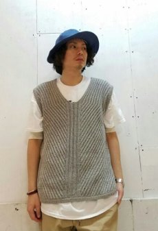 画像3: KIIT(キート) C / SI NEP YARN V-NECK KNIT VEST KIC-K98-014　(GRY) (3)