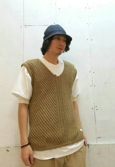 画像5: KIIT(キート) C / SI NEP YARN V-NECK KNIT VEST KIC-K98-014　(CAM) (5)