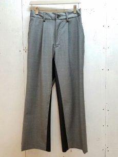 画像1: KIIT(キート) SUPER 120'S 2WAY WOOL SWITCHING WIDE TROUSER  KIC-P97-100 (GRY x BLK)  (1)