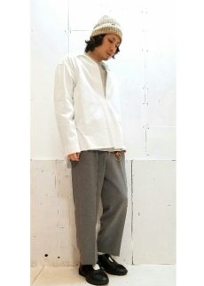 画像4: KIIT(キート)6 OZ DENIM PULLOVER OPEN COLLAR SHIRTS KIC-B98-007（WHT） (4)