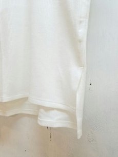 画像4: KIIT(キート)RIB STITCH SLEEVE LESSTEE  KIC-T94-012 (WHT) (4)