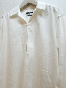 画像3: KIIT(キート)6 OZ DENIM PULLOVER OPEN COLLAR SHIRTS KIC-B98-007（WHT） (3)