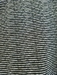 画像4: KIIT(キート)INSIDE OUT STRIPE PILE V-NECK LOOSE TEE KIC-T92-008(BLK X WHT) (4)