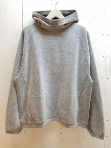 画像1: KIIT(キート)COTON PIQUE REVERSIBLE LOOSE HOODIE  KIC-T91-011 (WHT X C.GRY) (1)