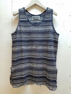 画像1: KIIT(キート)STRIPE BROAD STITCH TANK TOPS KIC-T86-003 (NVY X WHT) (1)