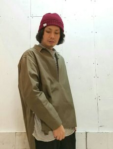 画像5: KIIT(キート)C / SI GROSGLAIN PULLOVER OPEN COLLAR SHIRTS　KIC-B98-018　（KHA） (5)