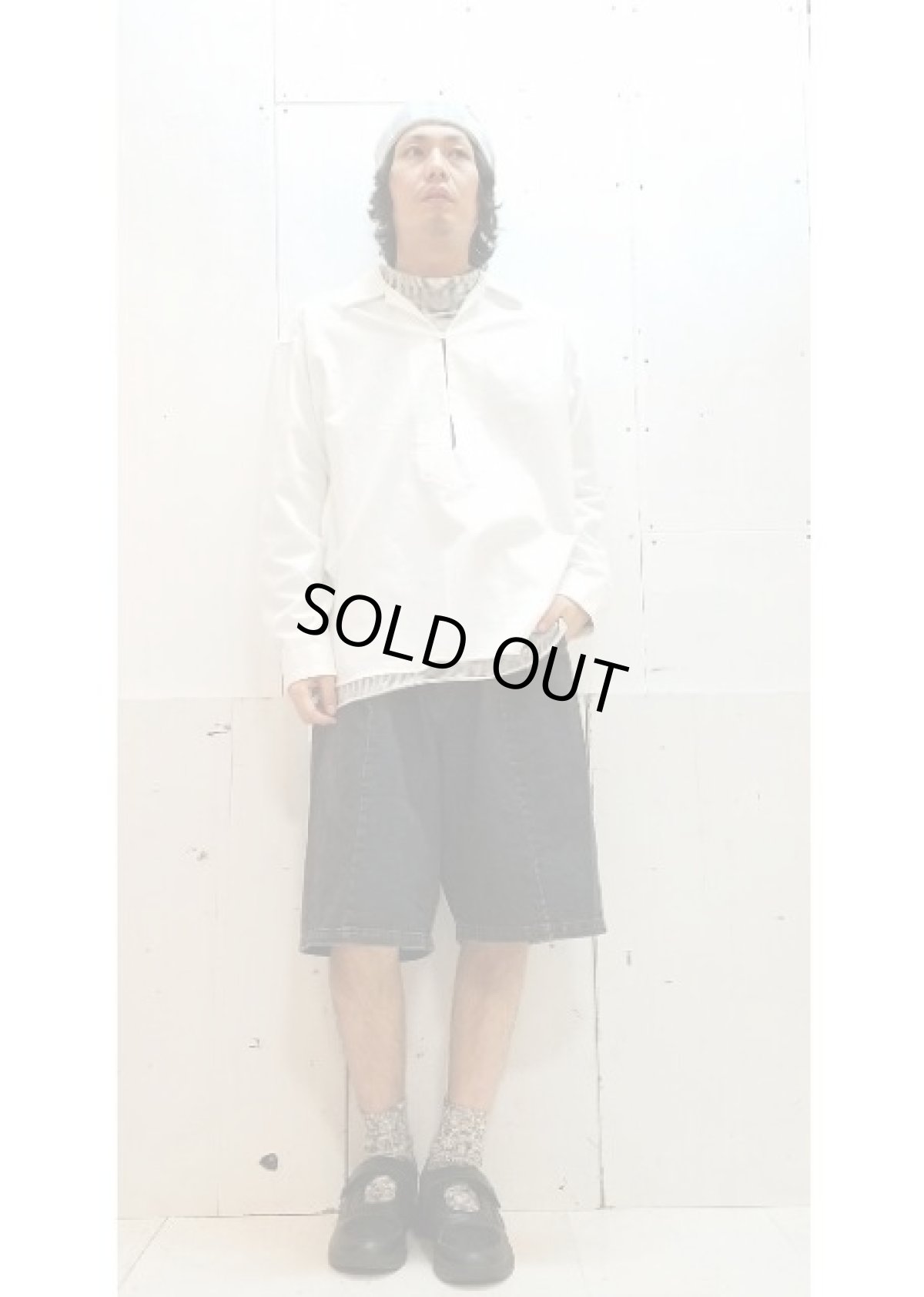 画像4: KIIT(キート) 10 oz DENIM WIDE SHORT PANTS KIC-P89-017 (BLK.BIO) (4)