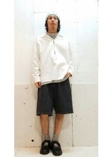 画像4: KIIT(キート) 10 oz DENIM WIDE SHORT PANTS KIC-P89-017 (BLK.BIO) (4)