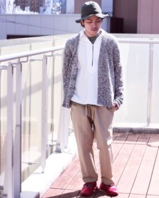 画像8: KIIT(キート) MIX SLAB YARN KNIT CARDIGAN KIC-K97-015 (KHA x GRY) (8)