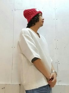 画像5: KIIT(キート) PAPER KNIT V-NECK TOPS KIC-T99-801(WHT) (5)