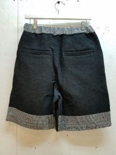 画像2: KIIT(キート) PAPER KNIT SHORT PANTS KIC-P92-801 (BLK X WHT) (2)