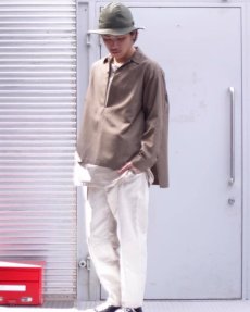 画像7: KIIT(キート)C / SI GROSGLAIN PULLOVER OPEN COLLAR SHIRTS　KIC-B98-018　（KHA） (7)