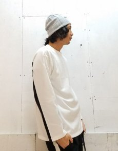 画像5: ★SALE 40%OFF★KIIT(キート) C/N PLATING SWITCHING L/S TEE KIC-T89B-010 (WHT X BLK) (5)