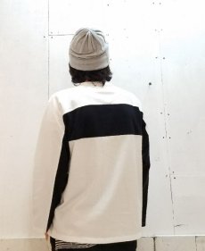 画像6: ★SALE 40%OFF★KIIT(キート) C/N PLATING SWITCHING L/S TEE KIC-T89B-010 (WHT X BLK) (6)