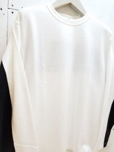 画像2: ★SALE 40%OFF★KIIT(キート) C/N PLATING SWITCHING L/S TEE KIC-T89B-010 (WHT X BLK) (2)