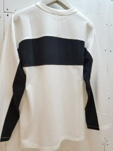 画像3: ★SALE 40%OFF★KIIT(キート) C/N PLATING SWITCHING L/S TEE KIC-T89B-010 (WHT X BLK) (3)