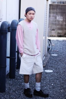 画像8: KIIT(キート) C / SI NEP YARN V-NECK KNIT VEST KIC-K98-014　(NAT) (8)