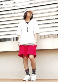 画像7: REBEL ELEMENTS別注　KIIT(キート) 　BIG WAFFULE SHORT PANTS KIC-P83-021(RED) (7)