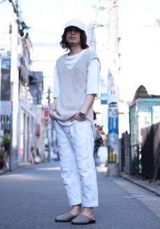 画像5: children of the discordance(チルドレンオブザディスコーダンス) OLD PATCH DENIM PANTS COTDPT-001(WHT) (5)