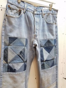 画像2: children of the discordance(チルドレンオブザディスコーダンス) OLD PATCH DENIM PANTS COTDPT-001(IND) (2)