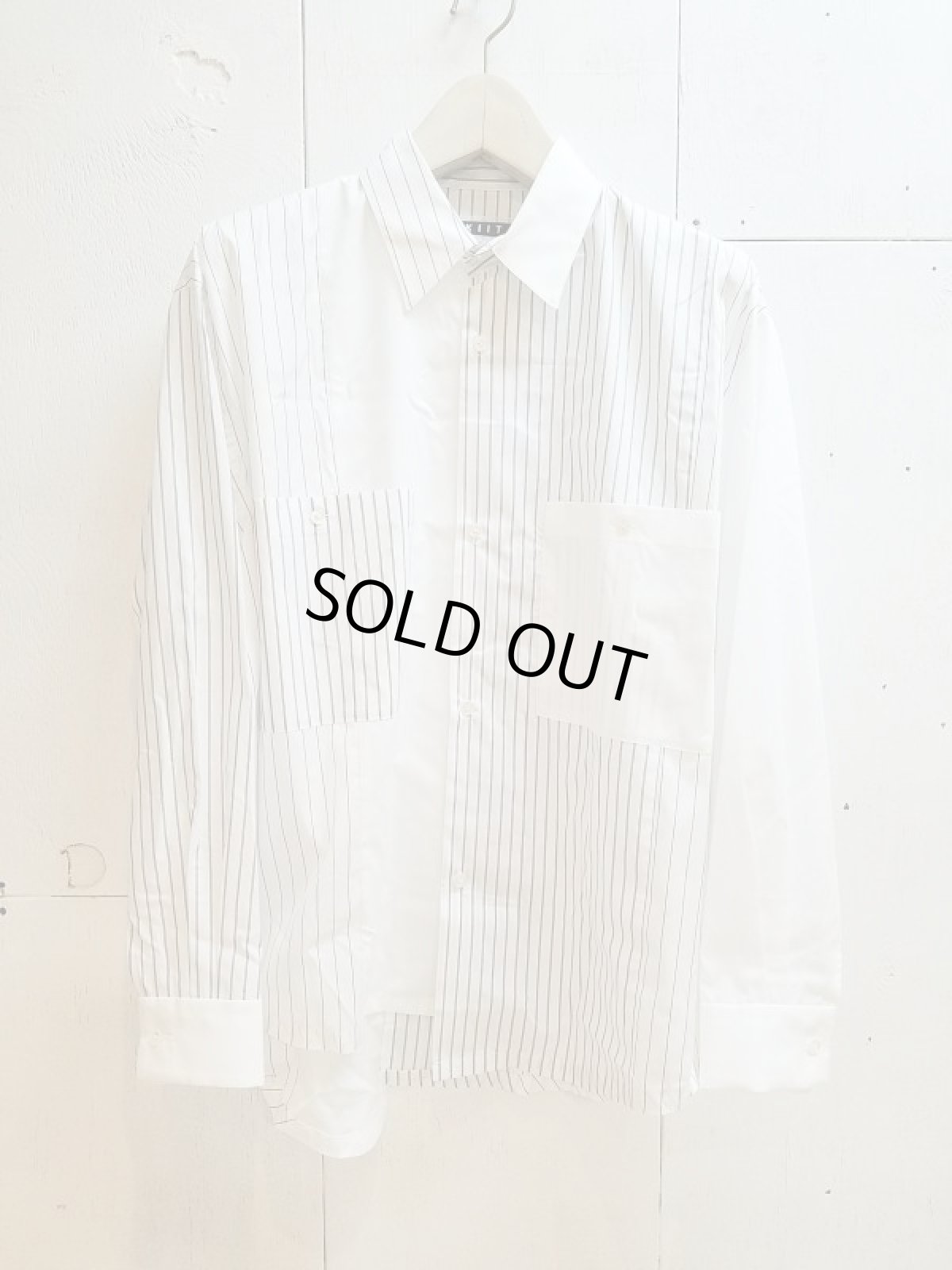 画像1: ★SALE 40%OFF★KIIT(キート) CRAZY PATTERN STRIPE SHIRTS KID-B95-007(WHT) (1)