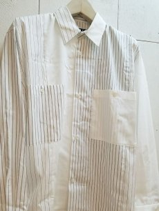 画像2: ★SALE 40%OFF★KIIT(キート) CRAZY PATTERN STRIPE SHIRTS KID-B95-007(WHT) (2)