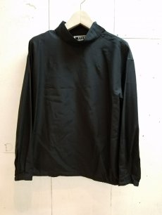 画像1: KIIT(キート)C/SI GROSGRAIN HI NECK P/O SHIRTS KID-B93-005(BLK) (1)