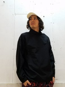 画像5: KIIT(キート)C/SI GROSGRAIN HI NECK P/O SHIRTS KID-B93-005(BLK) (5)