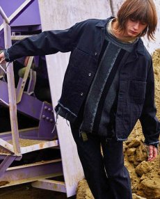 画像10: KIIT(キート)11.5oz DENIM LOOSE BLOUSON　KID-Y93-009　(BLK) (10)