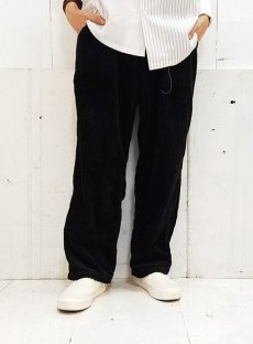 画像4: KIIT(キート)　5W COTTON CORDUROY WIDE PANTS　KID-P96B-010　（BLK） (4)