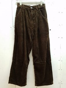 画像1: KIIT(キート)　5W COTTON CORDUROY WIDE PANTS　KID-P96B-010　（BRN) (1)