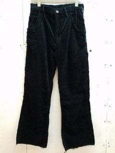 画像1: KIIT(キート) 5W COTTON CORDUROY FLARE PANTS KID-P97B-010 (BLK) (1)