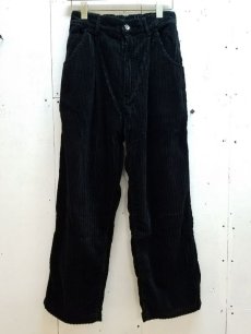 画像1: KIIT(キート)　5W COTTON CORDUROY WIDE PANTS　KID-P96B-010　（BLK） (1)