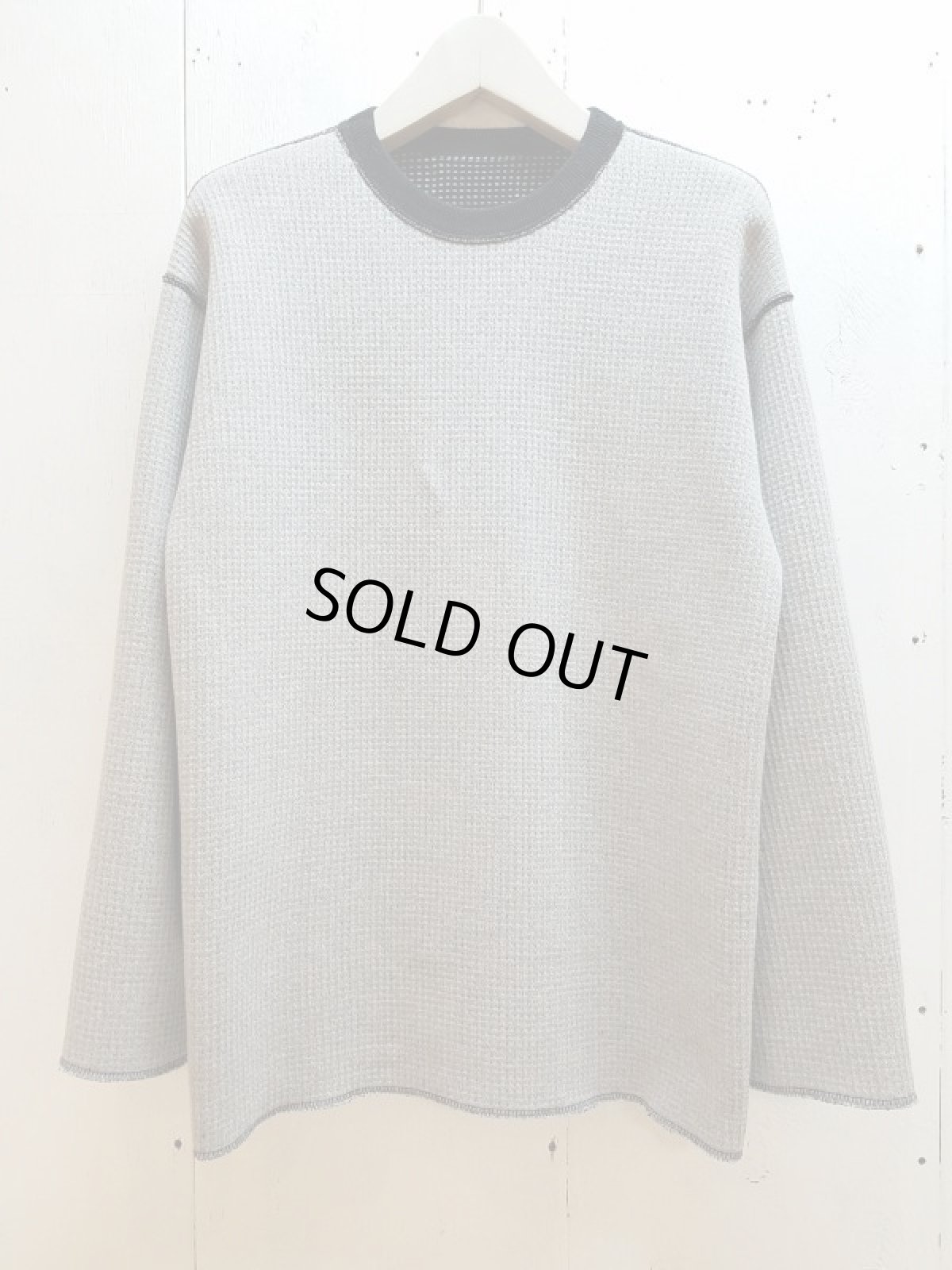 画像3: KIIT(キート)REVERSIBLE WAFFULE L/S TEE KID-T97-002(BLK X GRY) (3)