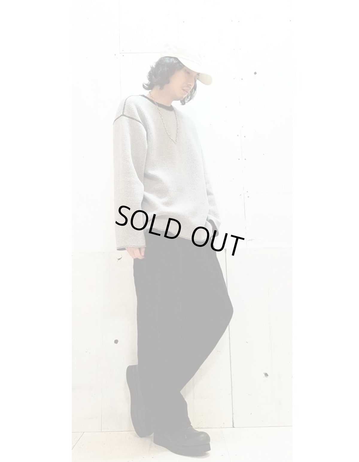 画像7: KIIT(キート)REVERSIBLE WAFFULE L/S TEE KID-T97-002(BLK X GRY) (7)