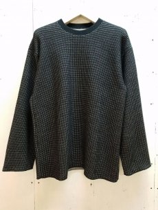 画像1: KIIT(キート)REVERSIBLE WAFFULE L/S TEE KID-T97-002(BLK X GRY) (1)