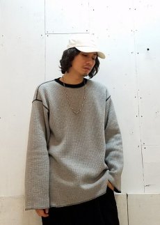 画像6: KIIT(キート)REVERSIBLE WAFFULE L/S TEE KID-T97-002(BLK X GRY) (6)